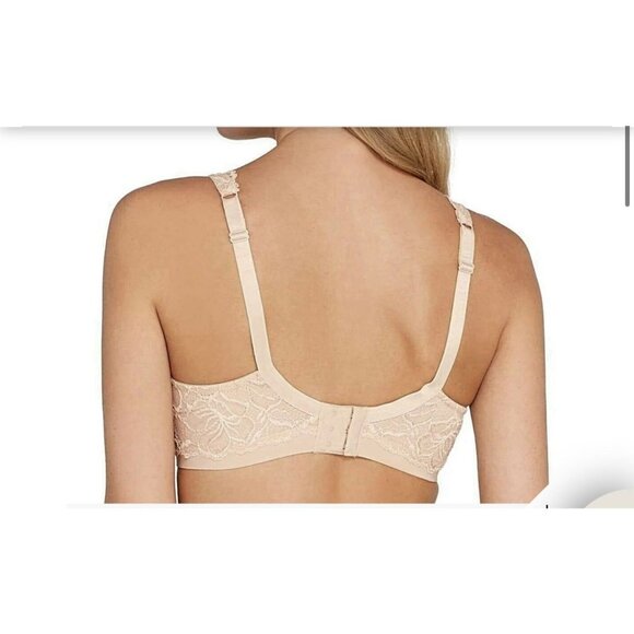 Bali Lift Lace Underwire Bra DF6543 Nude 34B Full Coverage Support NWT - Picture 2 of 7